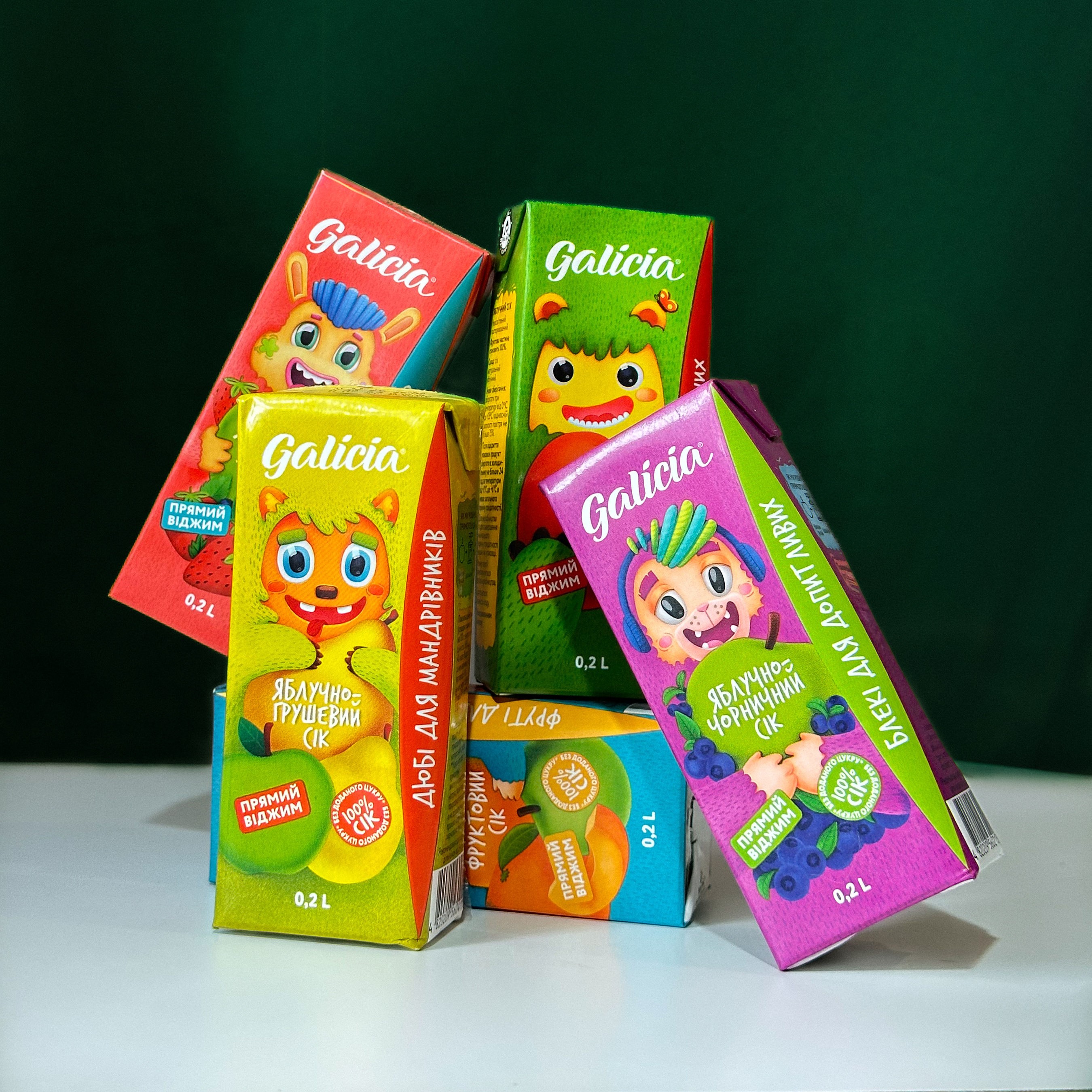 Дитячі соки Galicia 0,2л