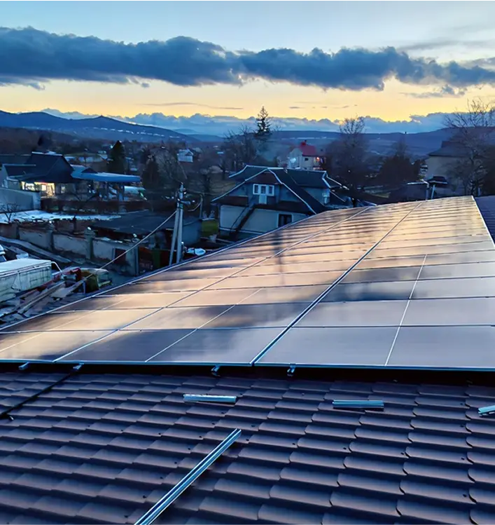 Introduction of alternative energy sources – solar panels